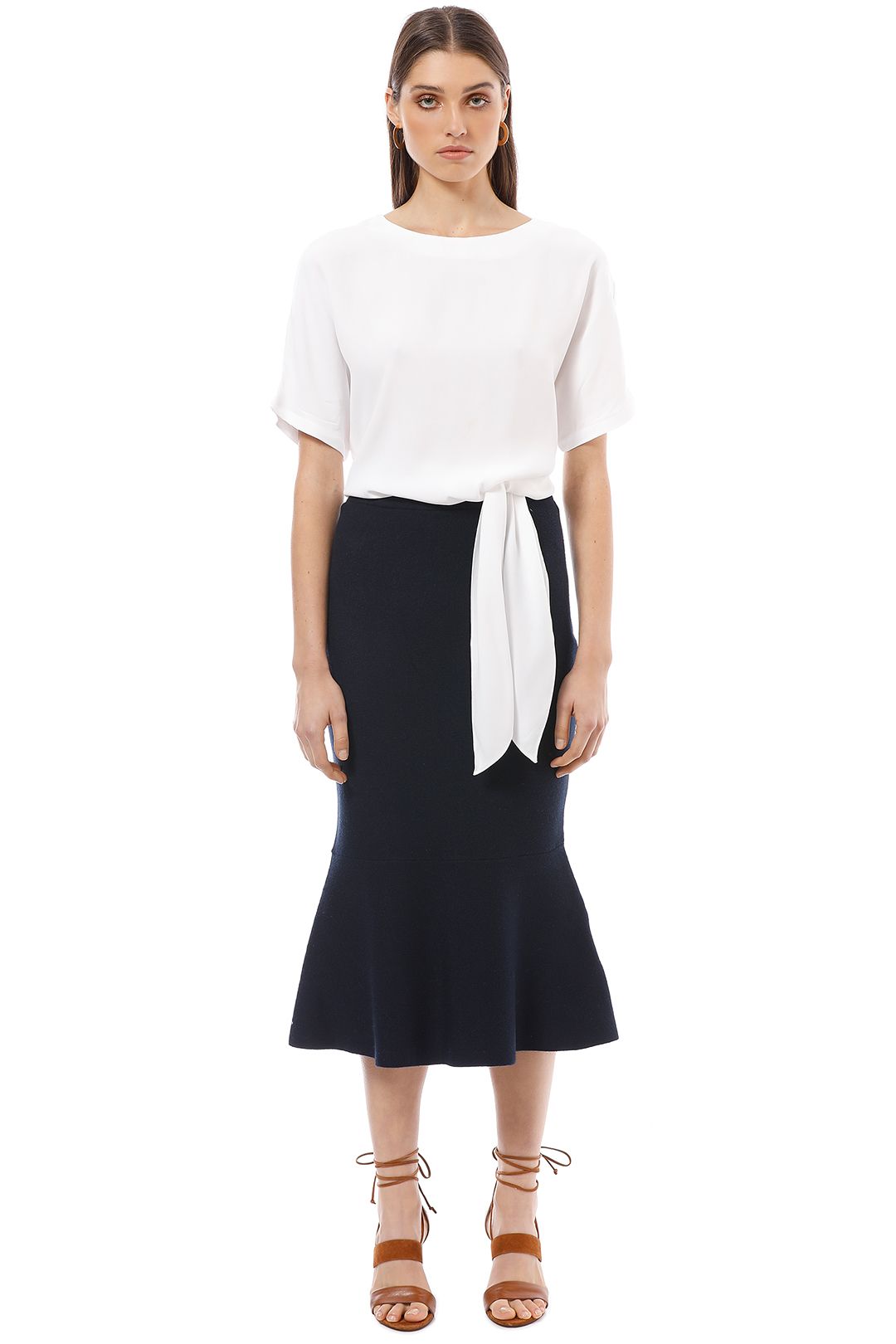 Saba - Carrie Tie Top - White - Front