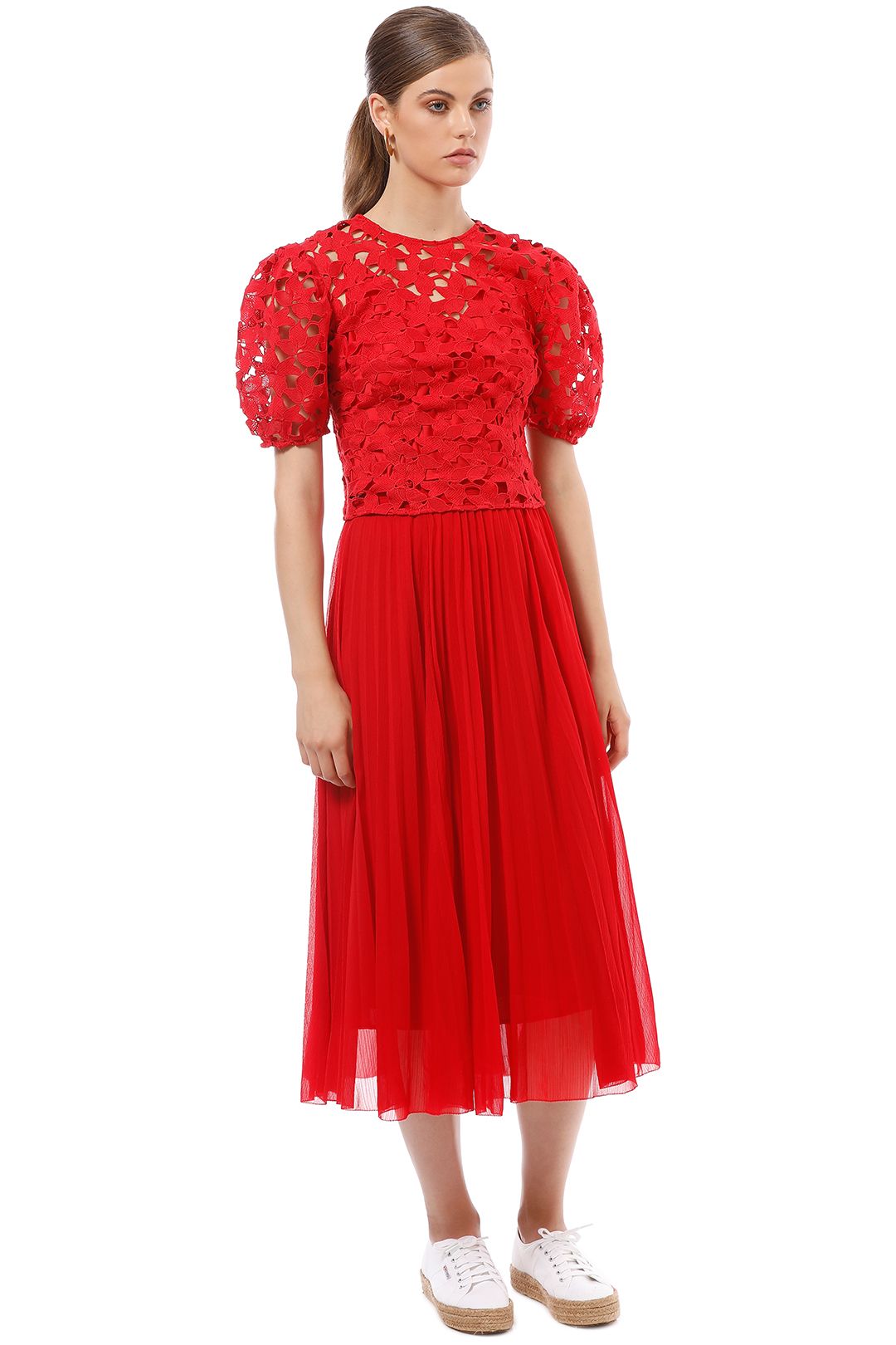 Saba - Cicely Midi Skirt - Red - Side
