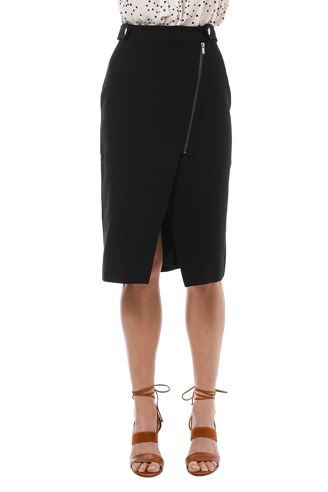 Saba - Trinity Slim Skirt - Black - Front Detail