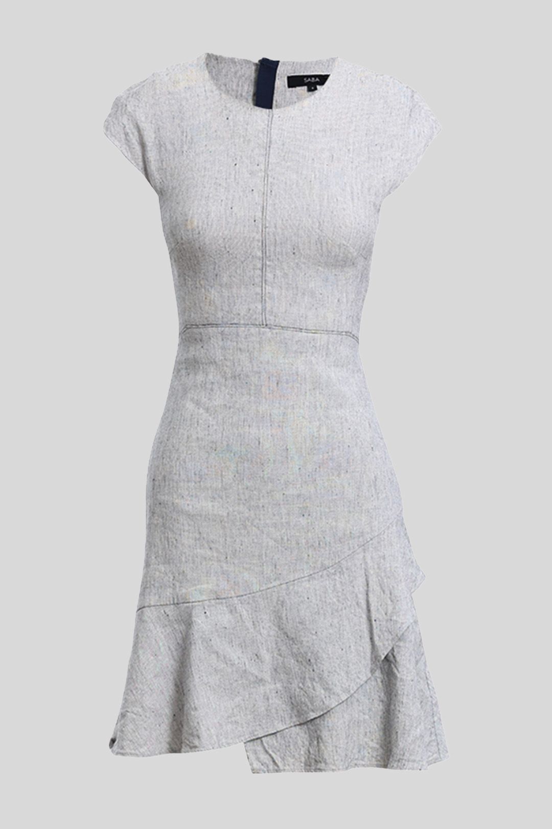 Saba - Gray Janie Ruffled Mini Dress