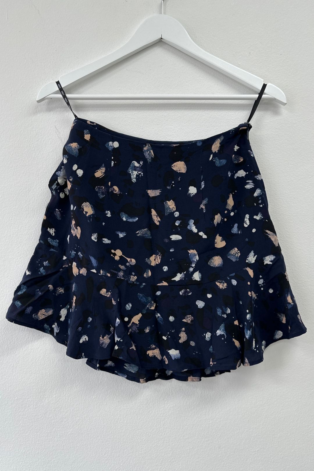 Saba - Silk Navy Mini Skirt