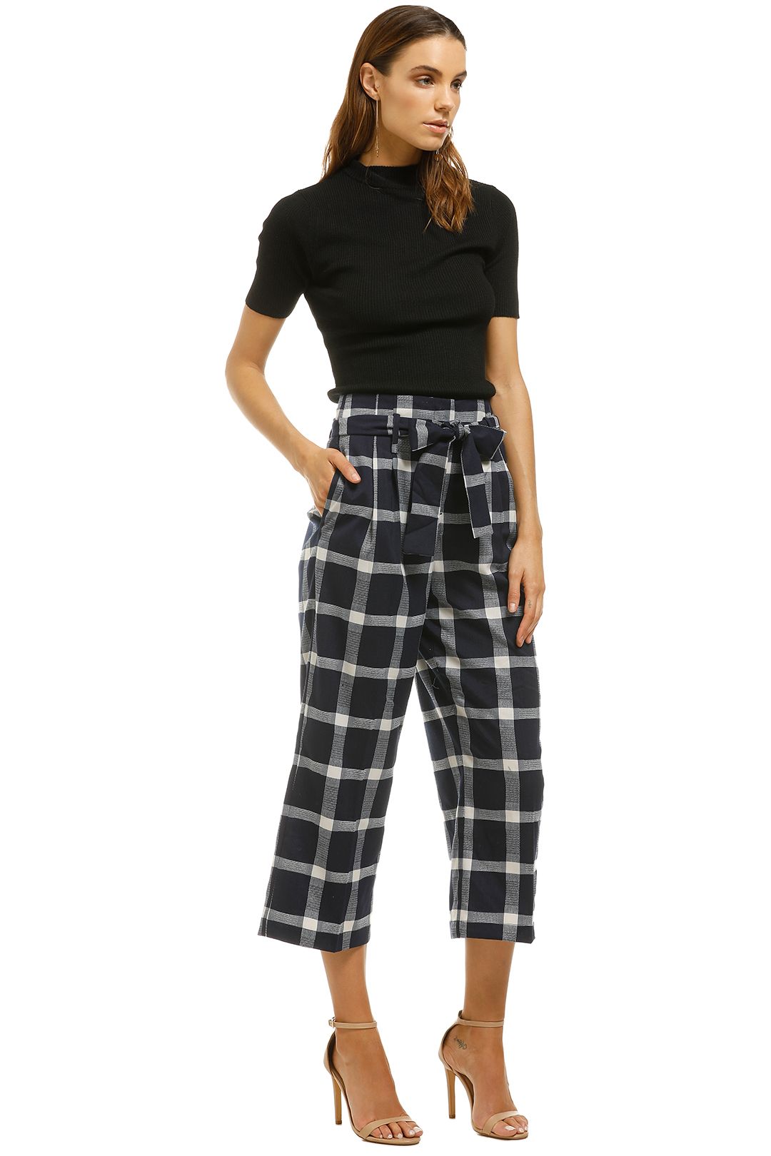 Saints-The-Label-Indiana-Pant-Blue-Check-Side