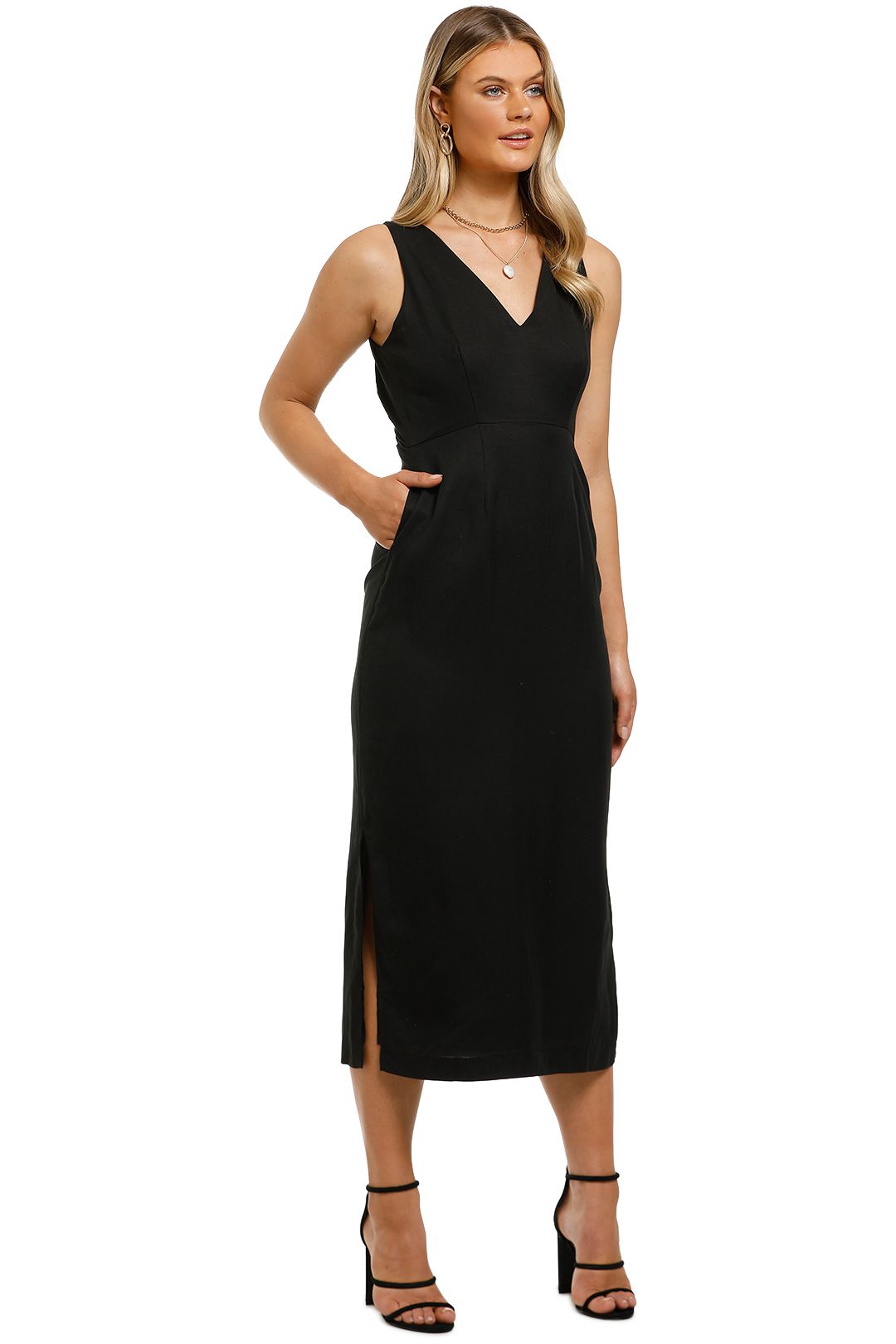 Saints-the-Label-Toorak-Dress-Black-Side