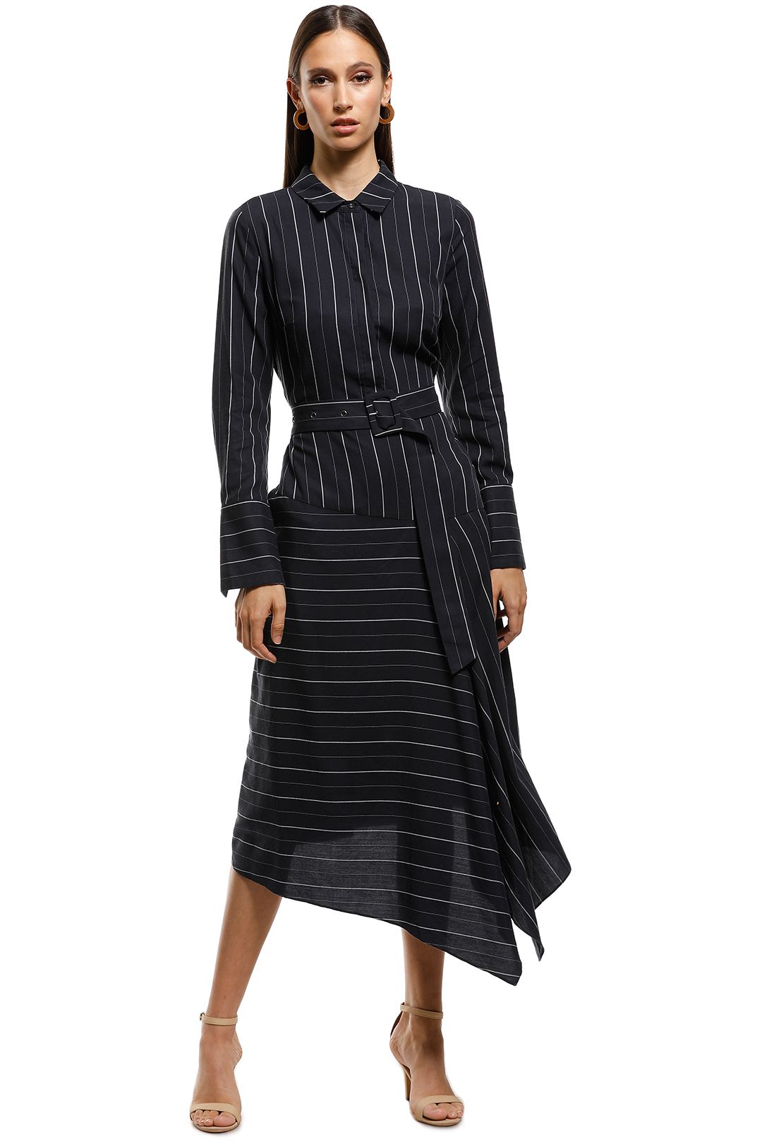 Saints The Label - New York Shirt Dress - Navy - Front