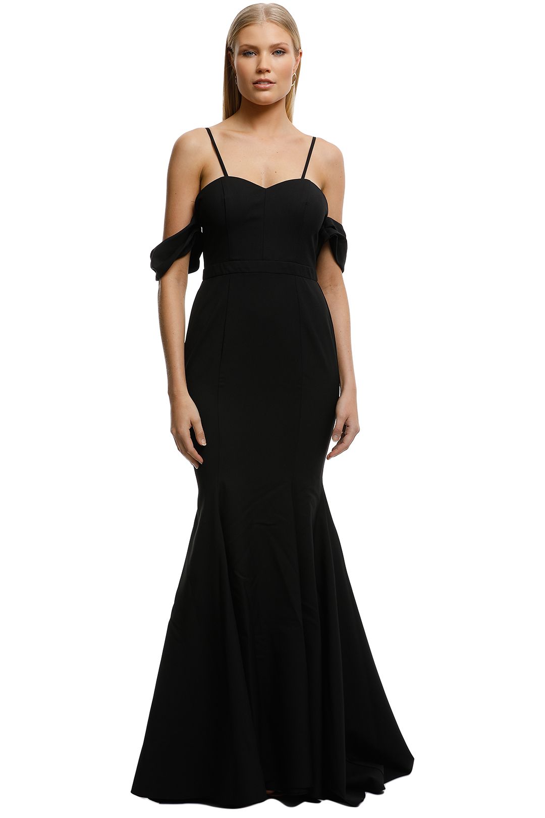 Samantha Rose-Amira Lace Gown-Black-Front