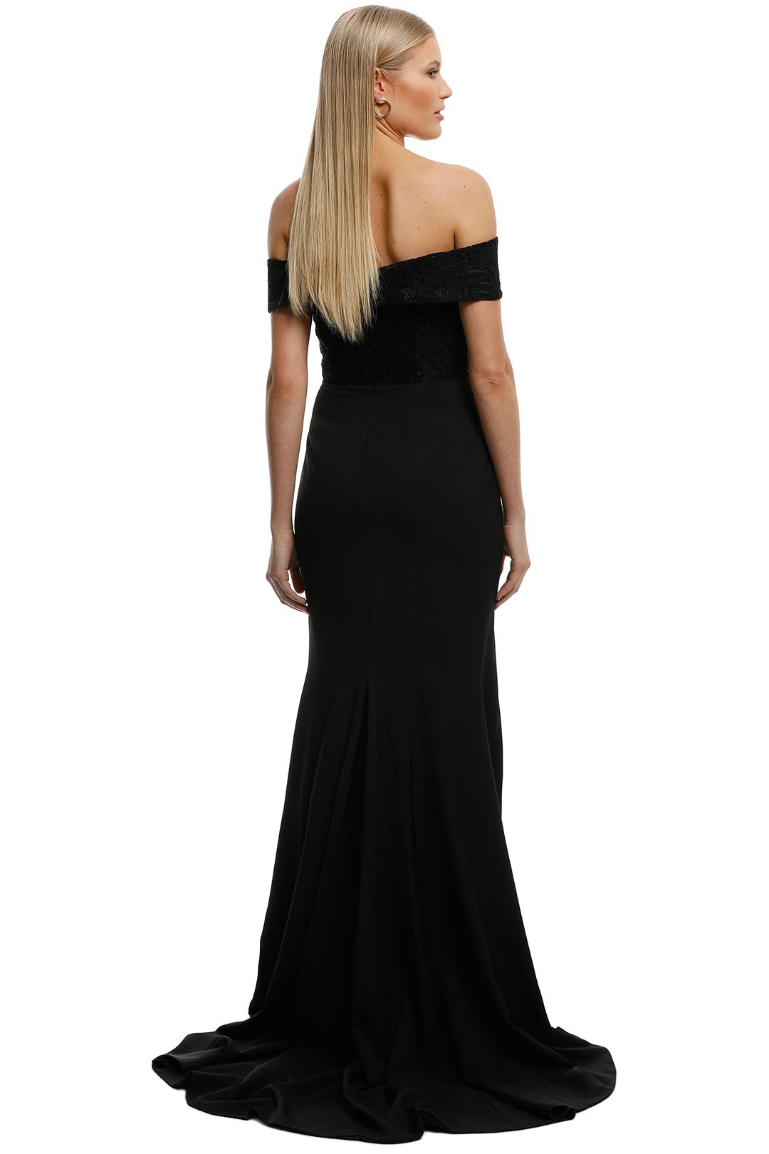 Samantha Rose-Gia Lace Bodice Gown-Black-Back