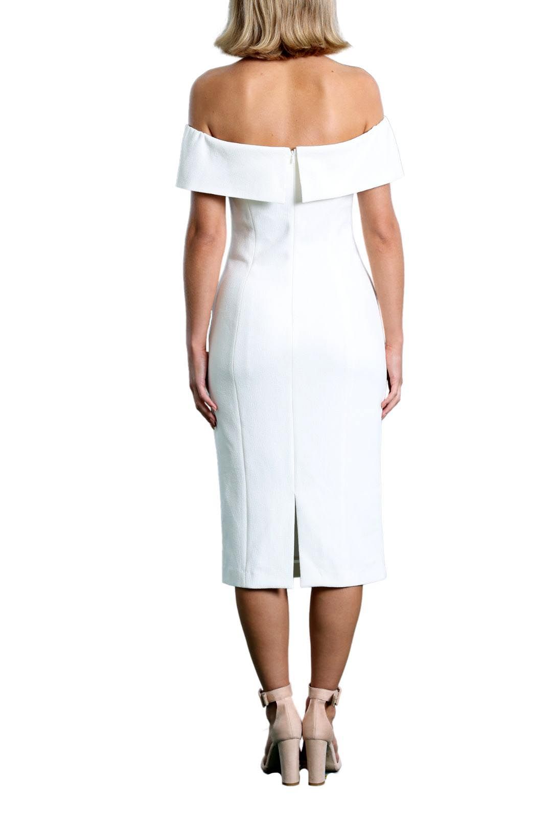 Sasha Off Shoulder Structured Dress - Ivory
