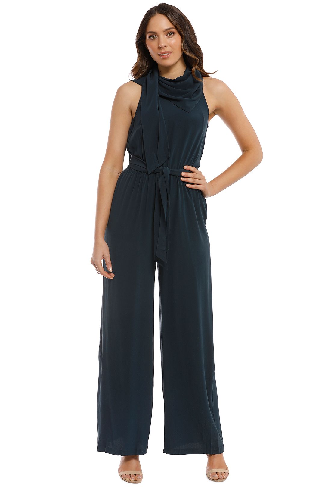The Icon Jumpsuit in Petrol by Sass & Bide for Hire | GlamCorner