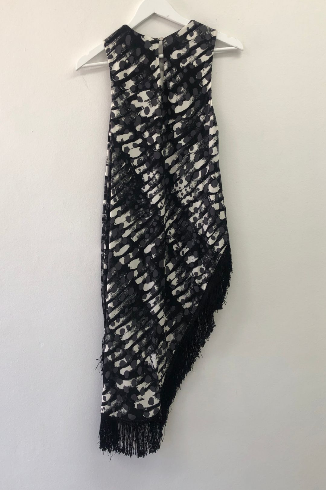 Sass and Bide - Black and White Printed Fringe Dress
