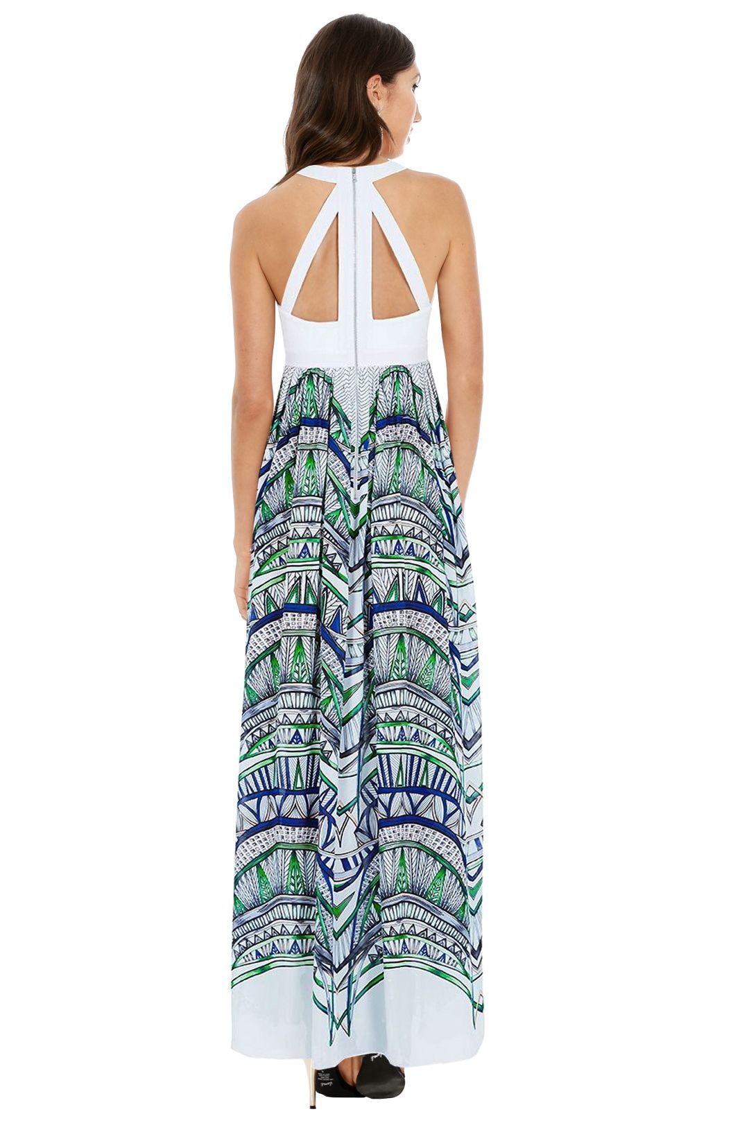 Sass Bide - The Sun Strech Maxi Print Dress - Blue - Back