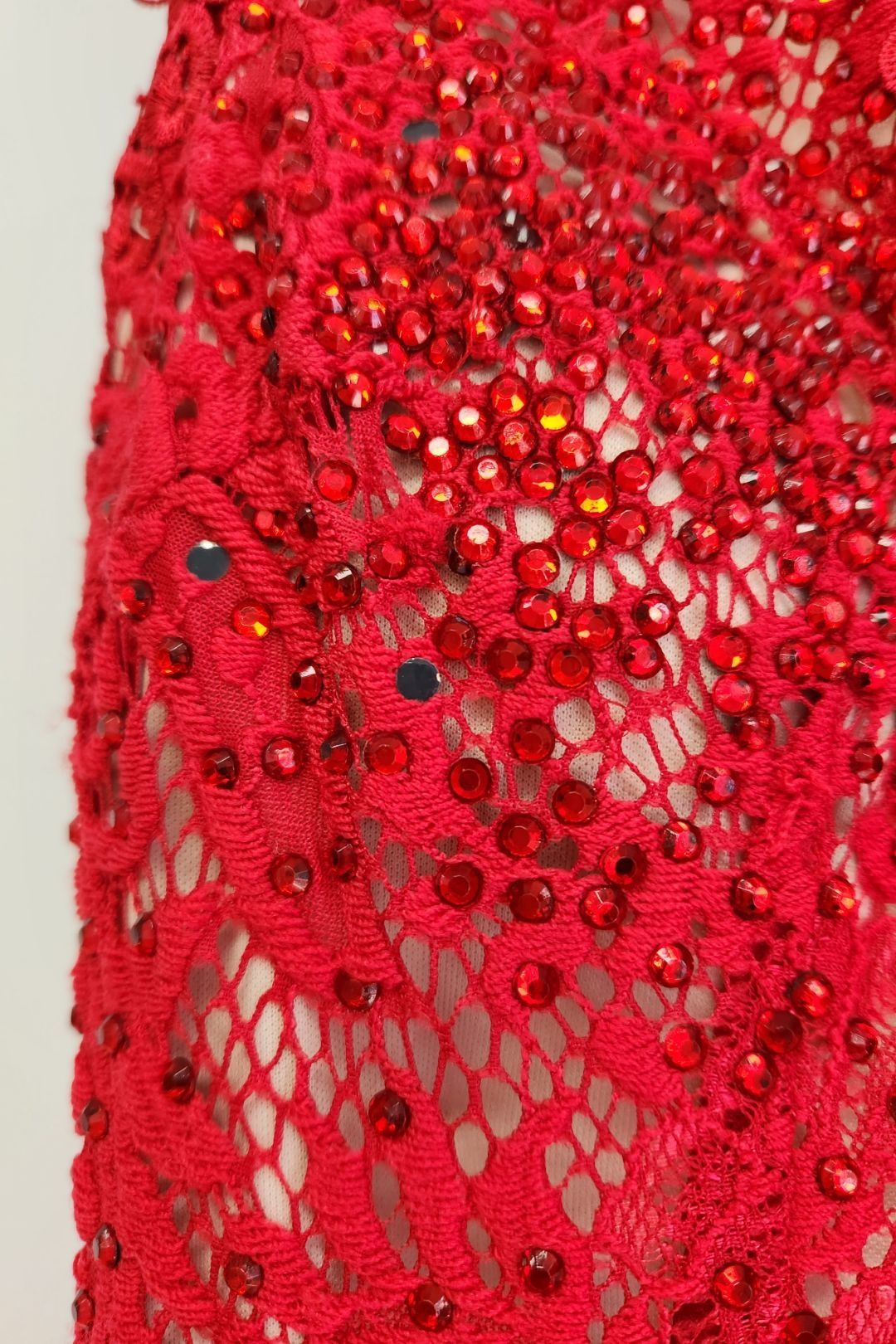 Sassy Boutique - Fitted Red Lace Maxi Dress
