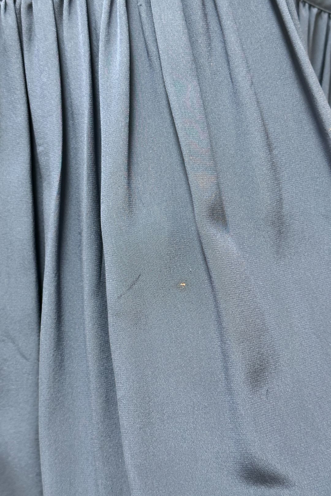 See by Chloe Satin Trimmed Silk Crepe Midi Dress in Navy