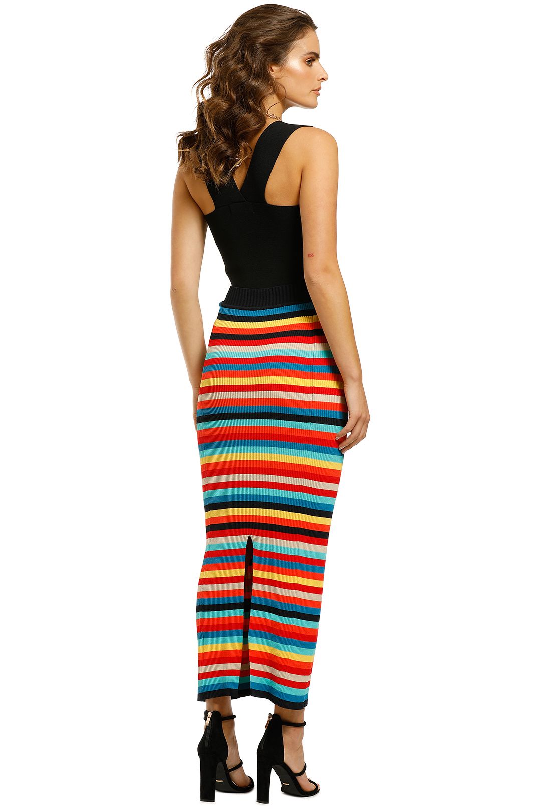 Scanlan-Theodore-Crepe-Knit-Stripe-Skirt-Rainbow-Back