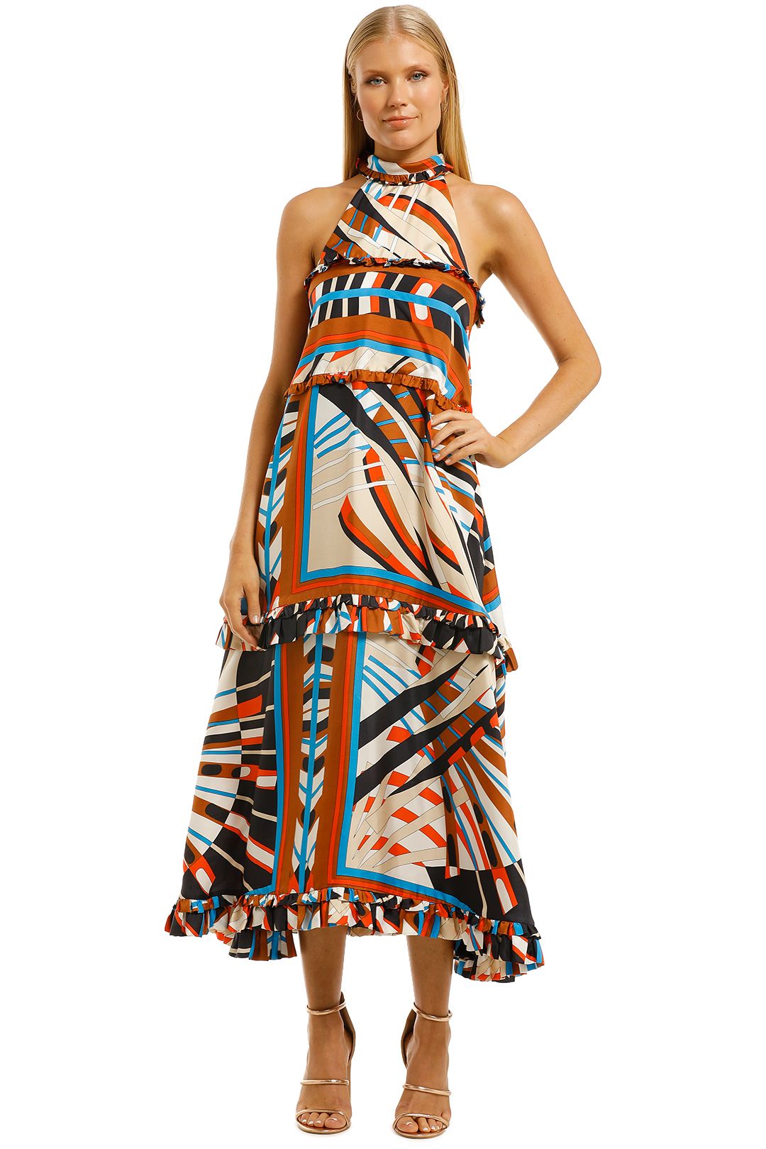 Scanlan-Theodore-Silk-Geometric-Dress-Front