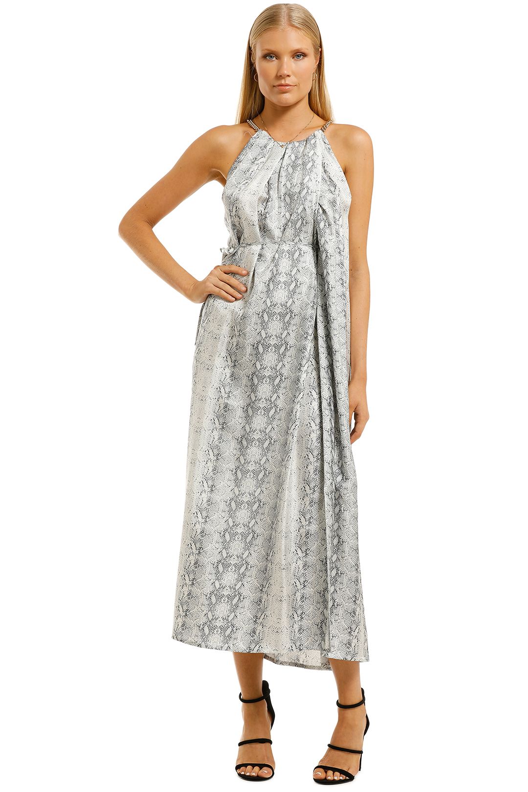 Scanlan-Theodore-Silk-Reptile-Print-Dress-Front