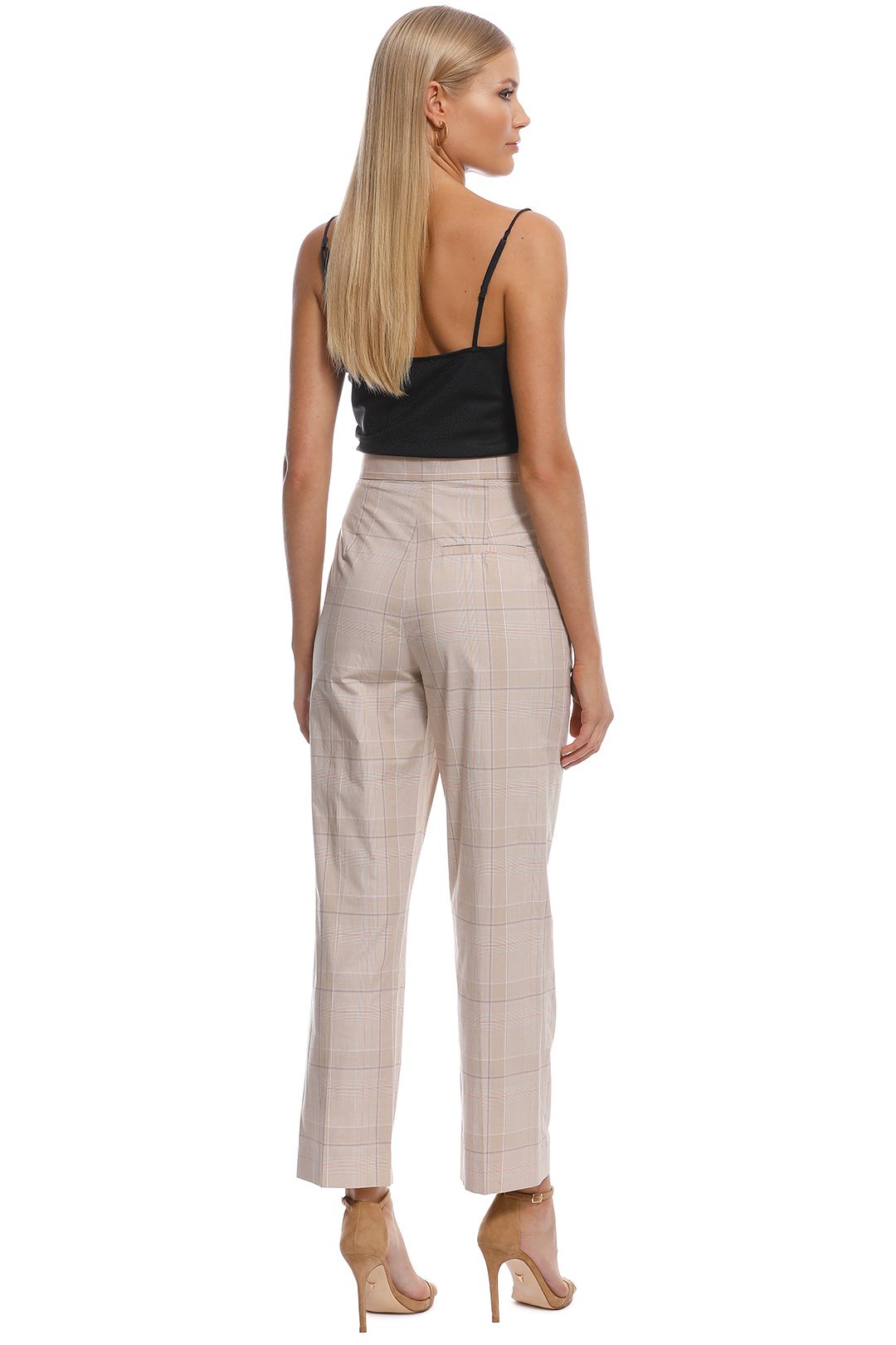 Scanlan Theodore - Check Slim Fit Trouser - Frappe - Back