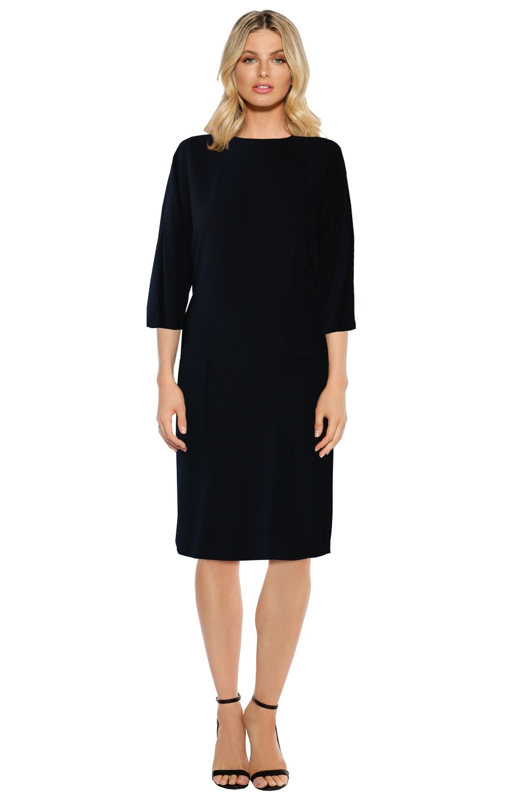 Scanlan Theodore - Viscose Patch Pocket Dress - Black - Front