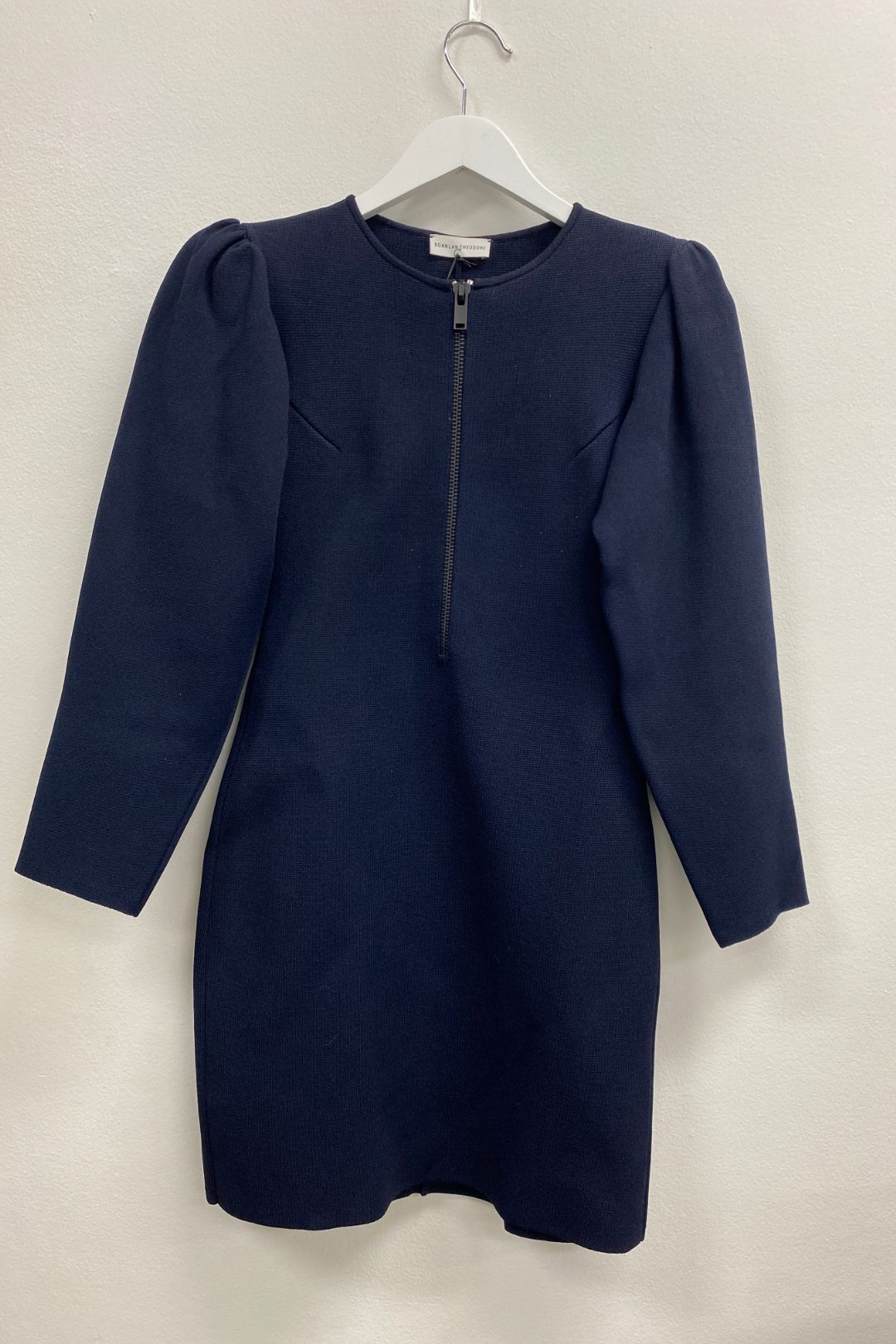 Scanlan Theodore - Crepe Knit Gather Sleeve Dress