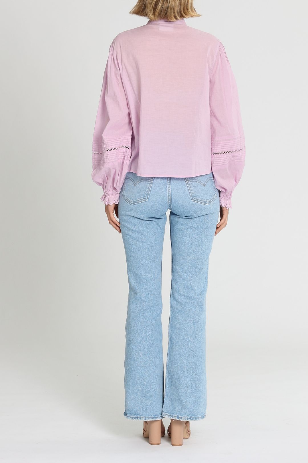 Scotch & Soda Cotton Broderie Shirt Long Sleeve
