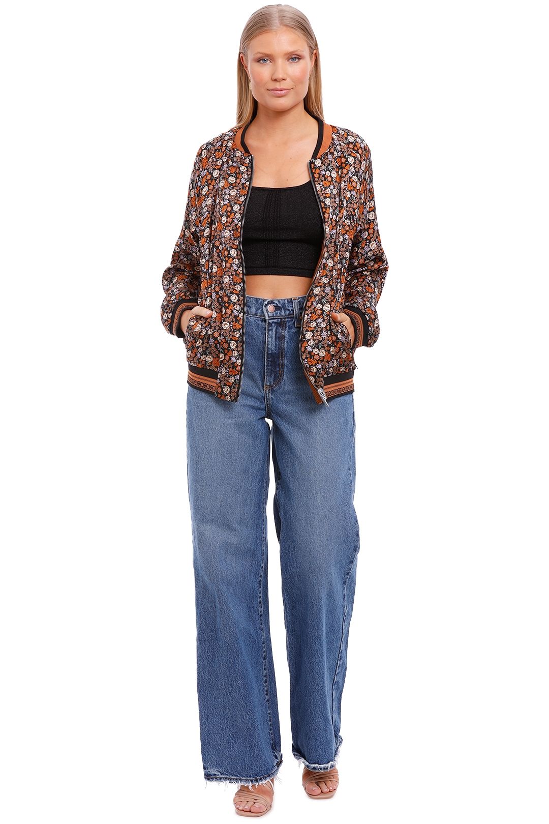 Scotch & Soda Printed Reversible Bomber Jacket