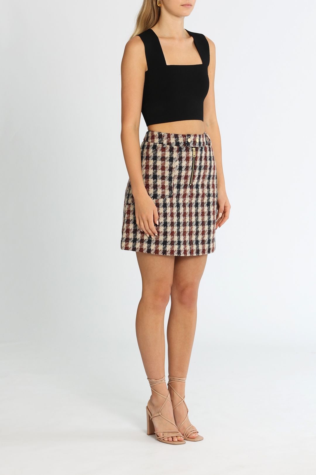 Scotch & Soda Tweed Mini Skirt Combo V Plaid