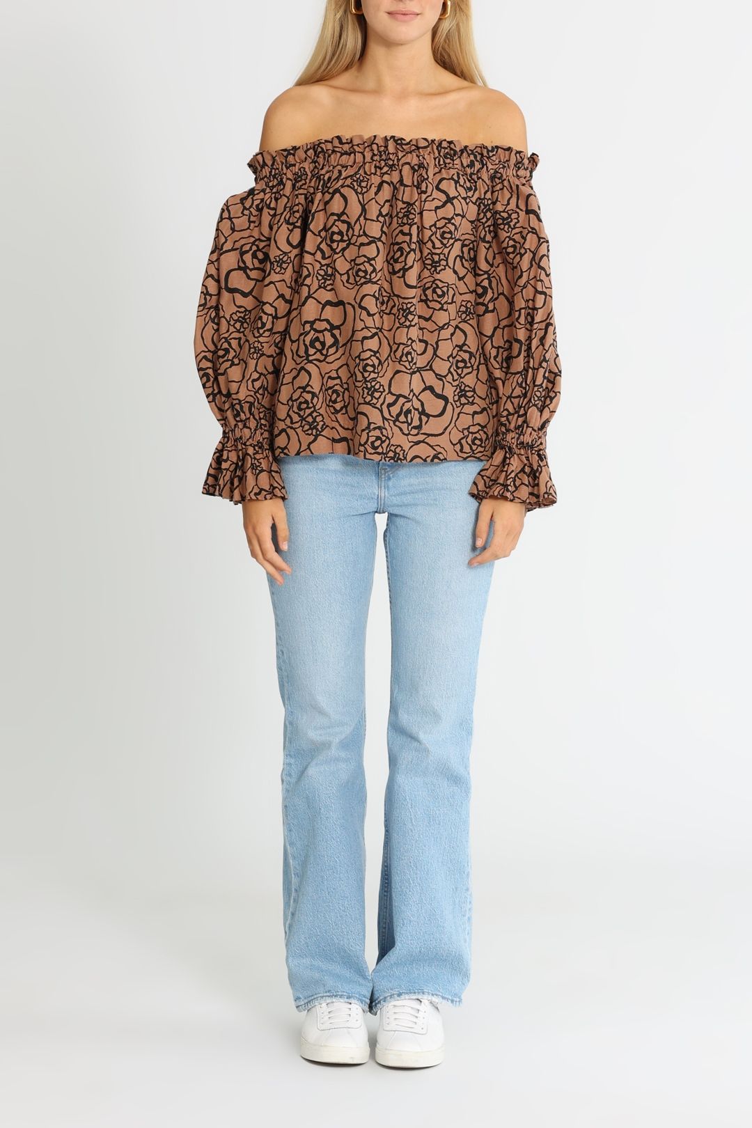 Seed Heritage Off Shoulder Top Acorn Floral