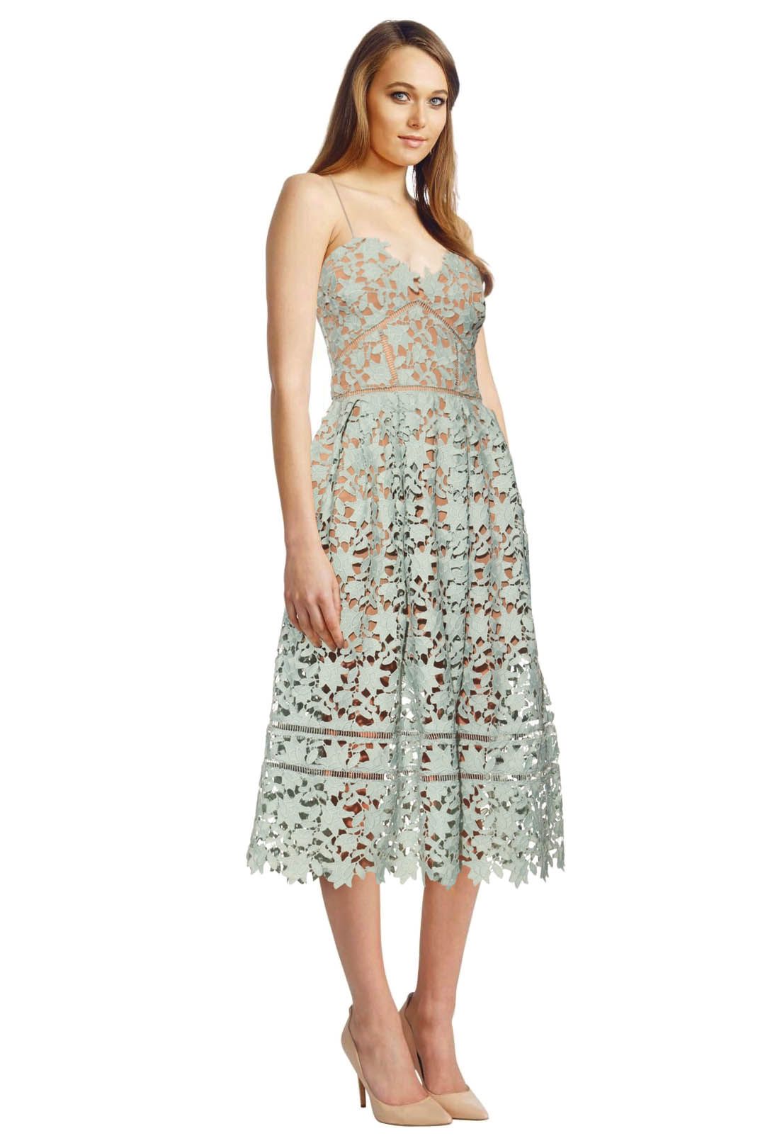 azaelea lace midi dress