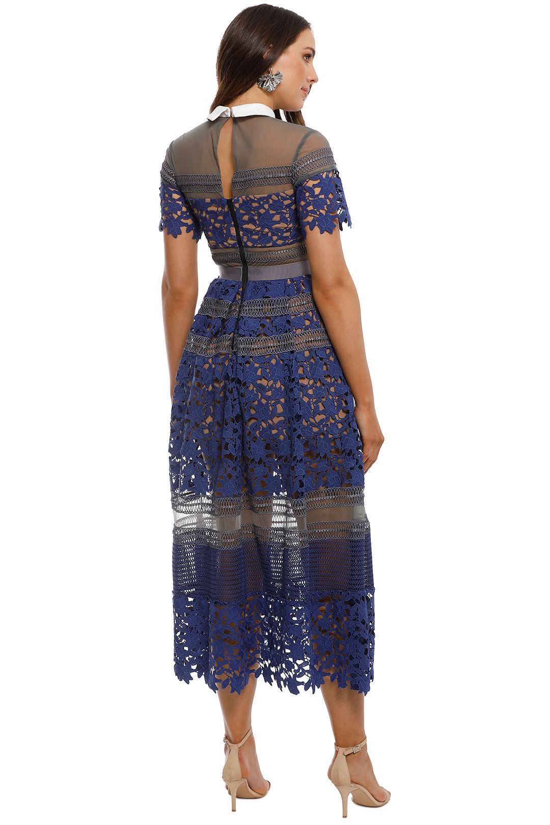 Self Portrait - Liliana Dress - Blue - Back