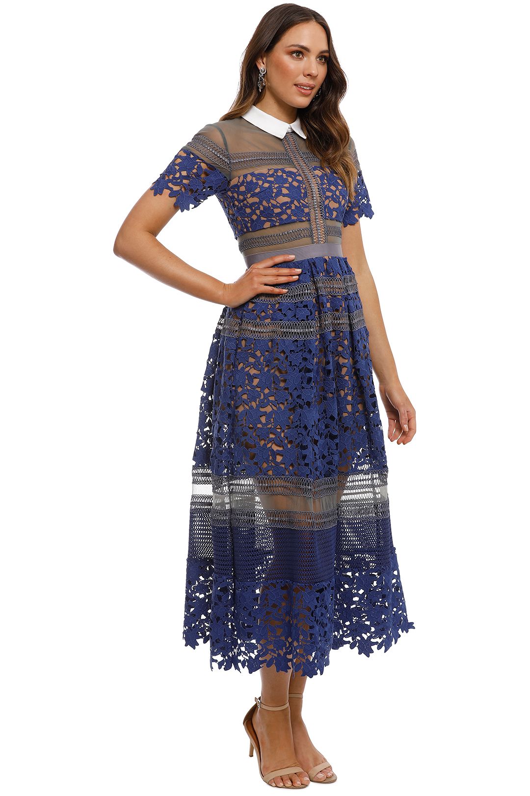 Self Portrait - Liliana Dress - Blue - Side