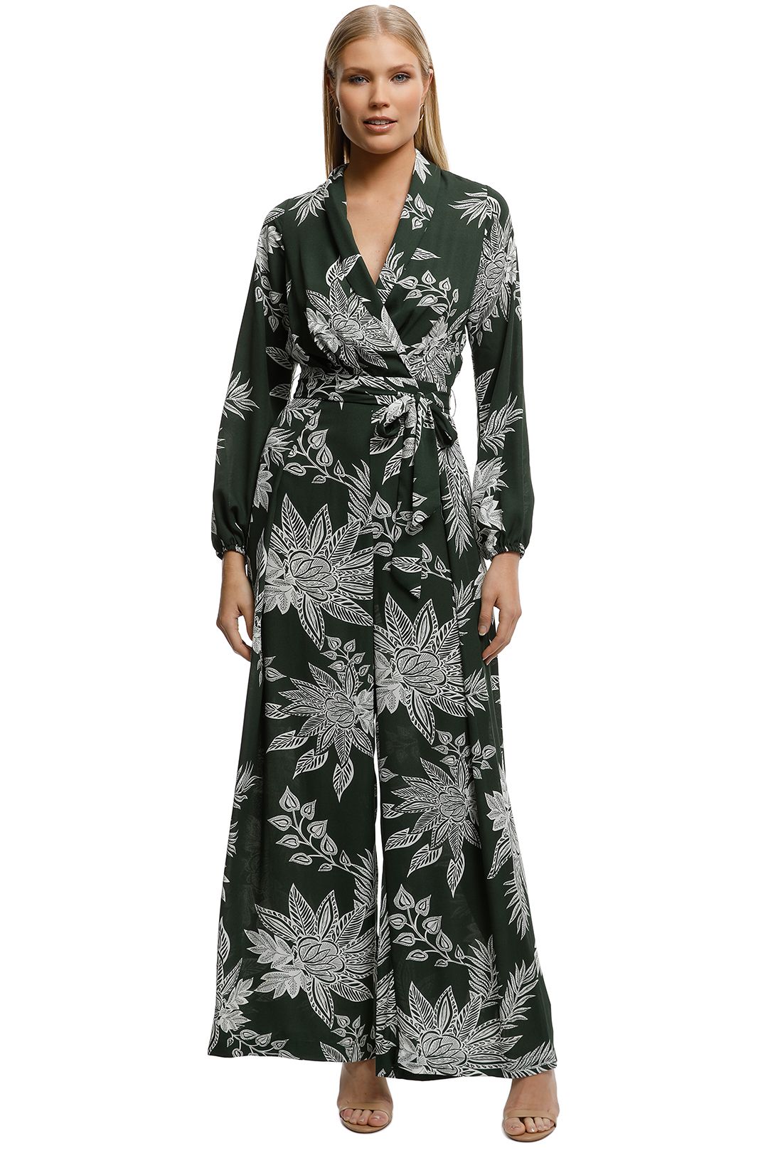 Sheike-Fauna Jumpsuit-Topical Print-Front