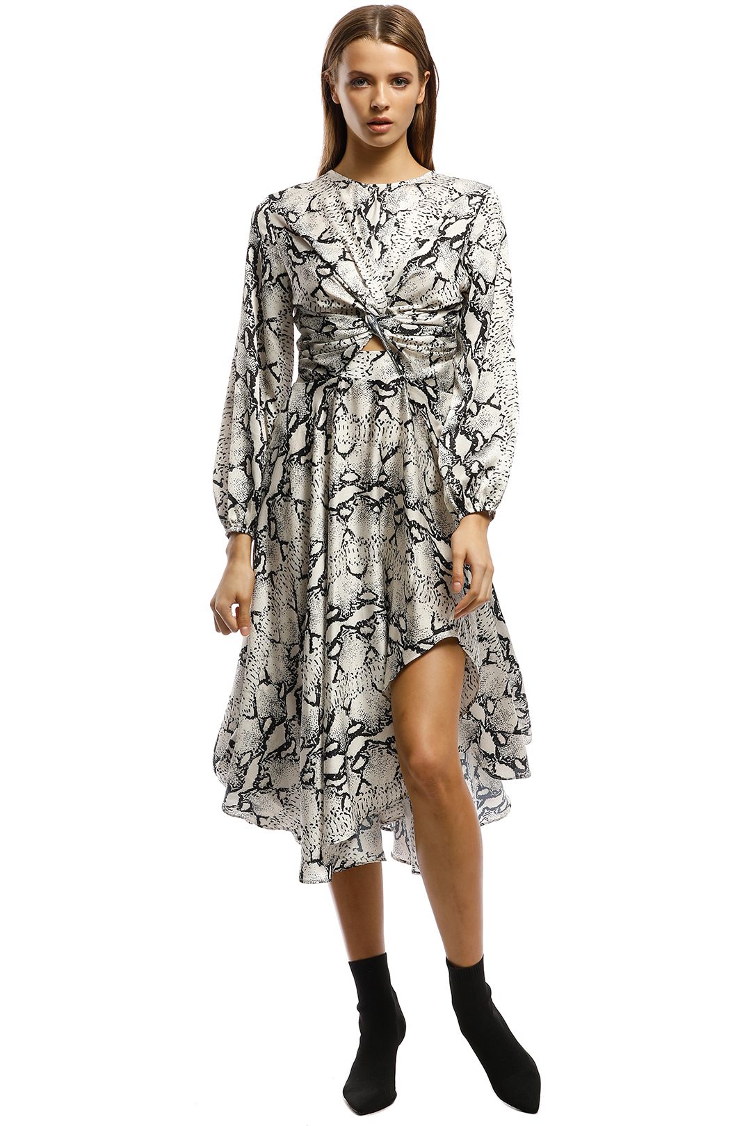 Sheike-Instinct Dress Snake Print-Print-Front