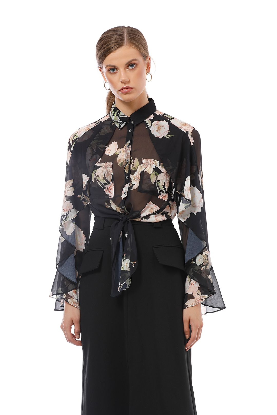 Sheike - Bethany Blouse - Floral - Front Crop