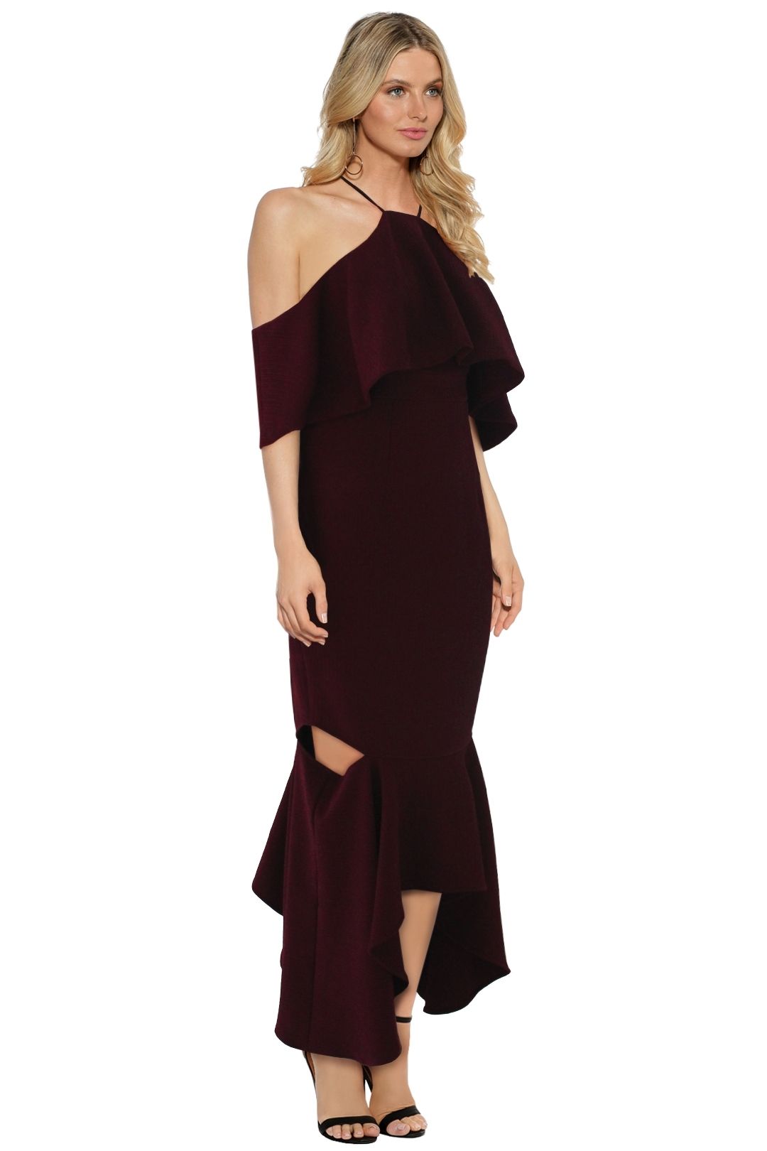 Sheike - High Society Dress - Wine Red - Side