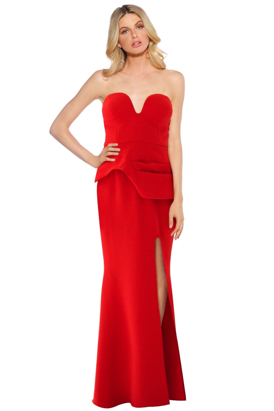 red sheike dress