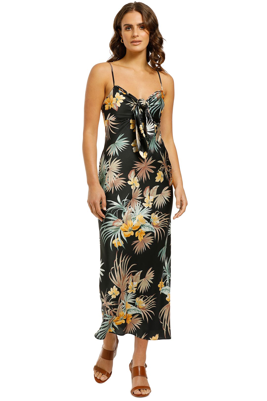 Shona-Joy-Maui-Tie-Front-Bandeau-Midi-Dress-Front