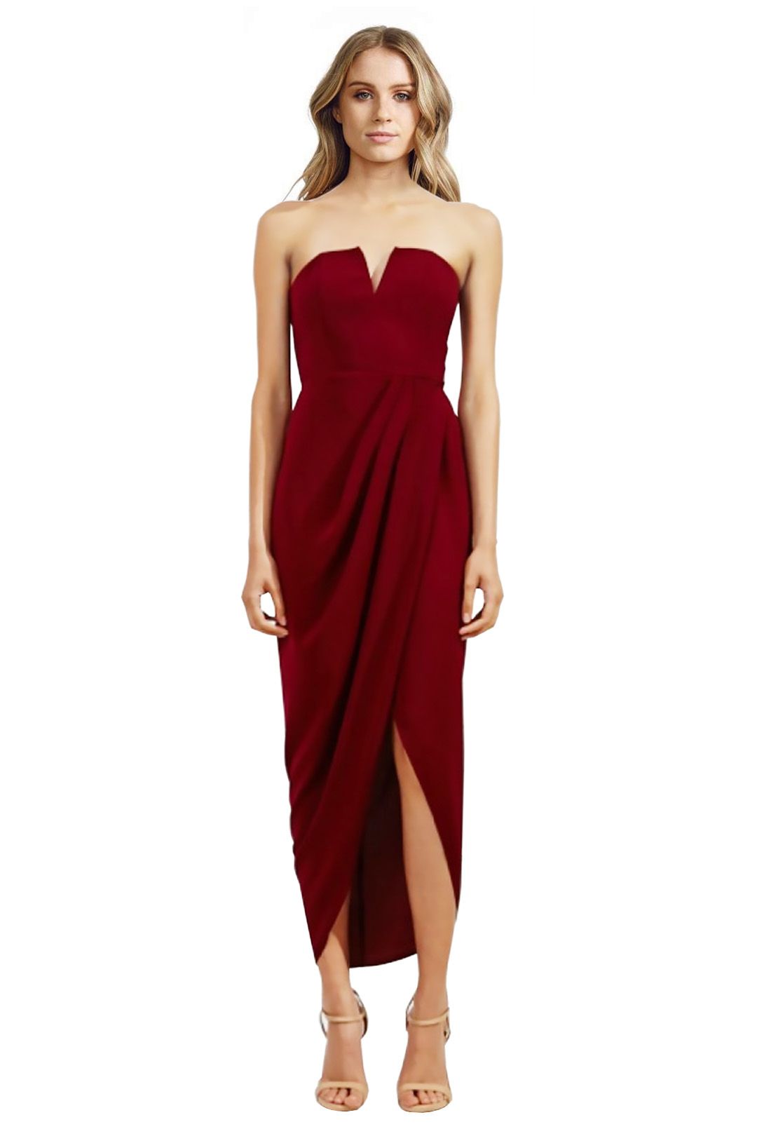 Shona Joy - Core V Bustier Draped Dress