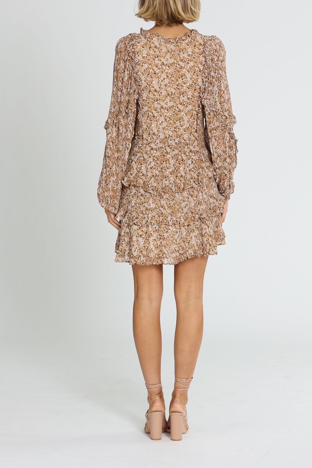 Shona Joy Ambar Frill Mini Dress Tiered Skirt