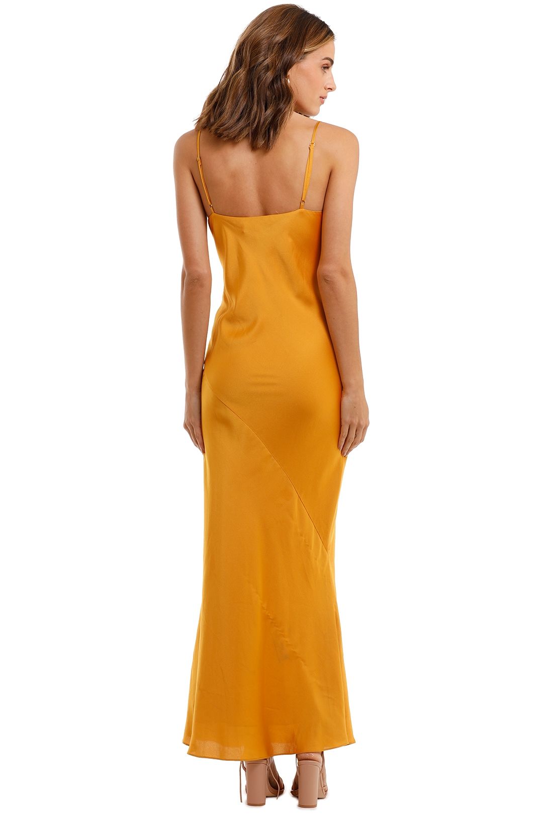 Shona Joy Bias Cowl Maxi Dress Saffron
