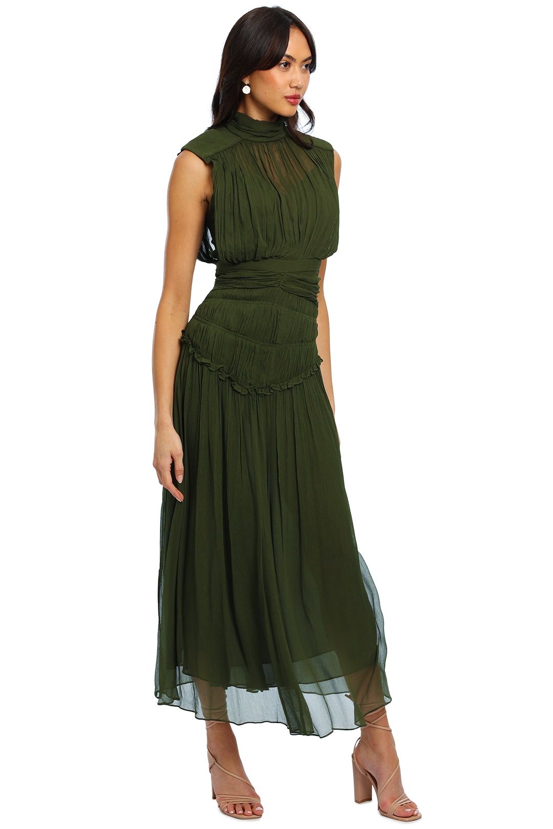 shona joy red clemence dress