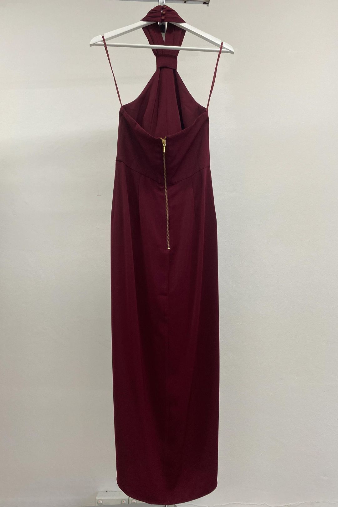 Core Knot Draped Dress - Burgundy