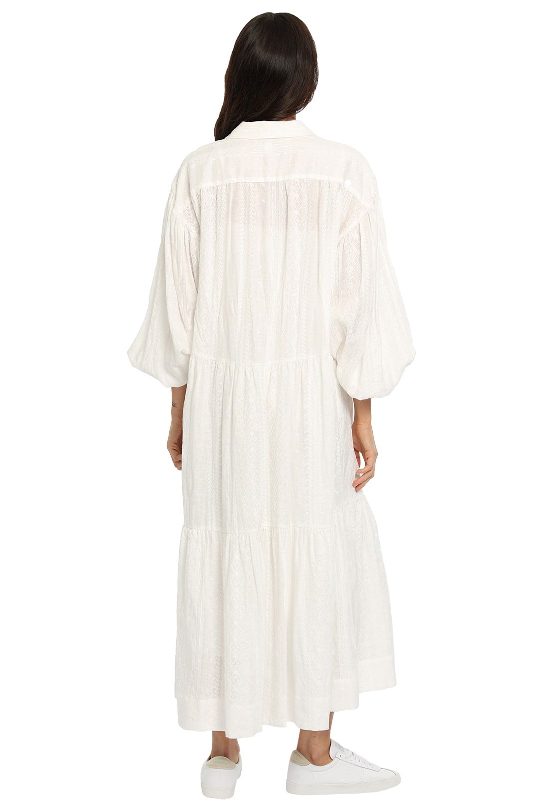 Shona Joy Cosmo Tiered Midi Shirt dress