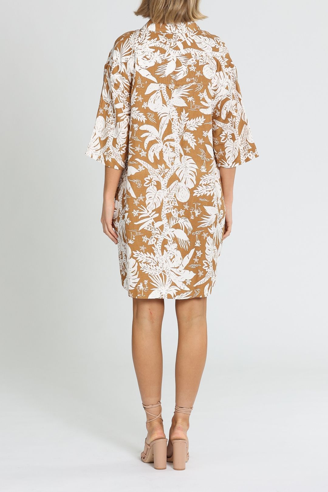 Shona Joy Kiana Oversized Shirt Dress Print