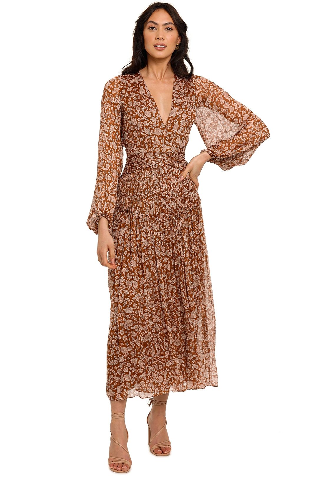 Shona Joy - Odette Long Sleeve Midi Dress