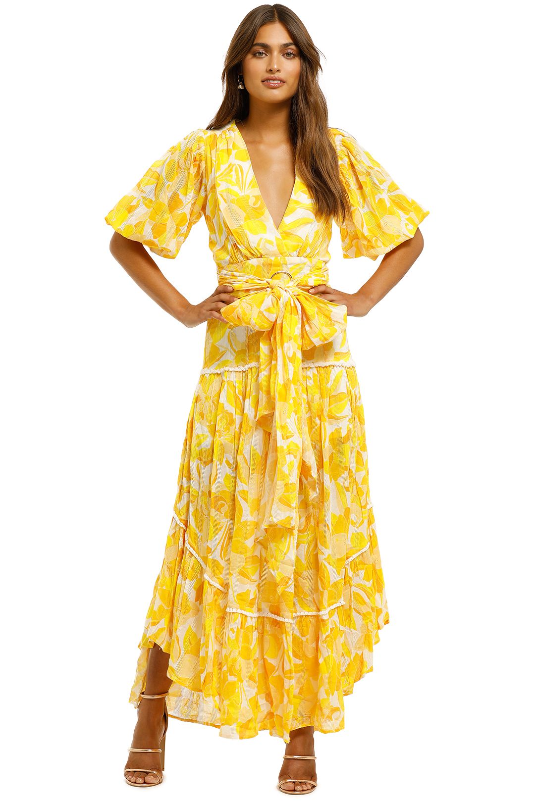 Significant-Other-Isla-Dress-Golden-Floral-Front