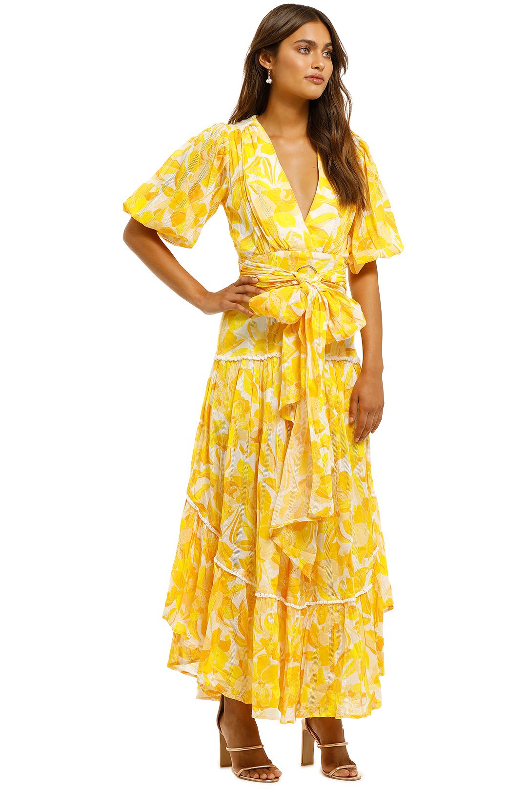 Isla Dress in Golden Floral by Significant Other for Rent | GlamCorner