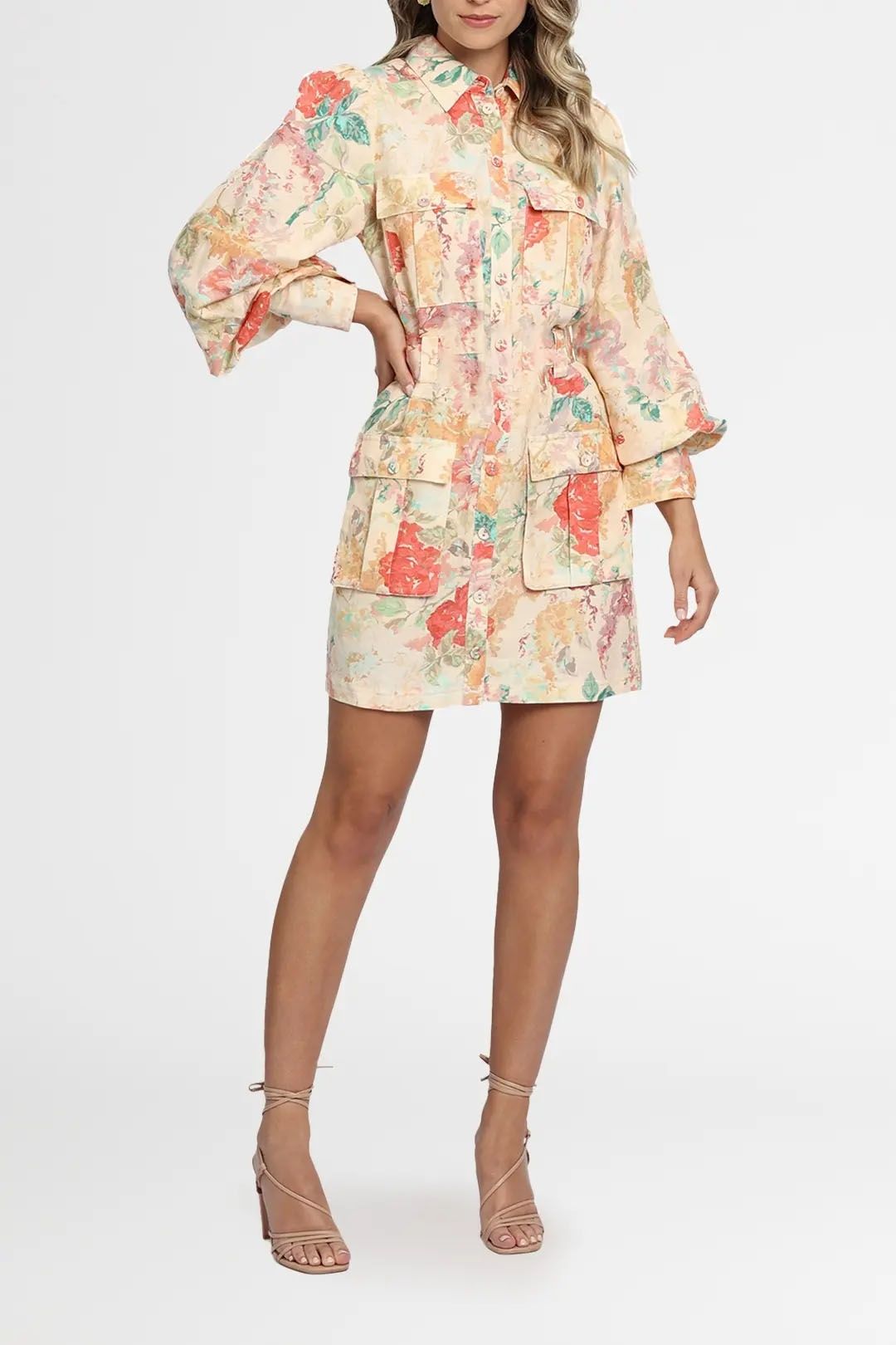 Significant Other Odessa Dress Picnic Peonies print