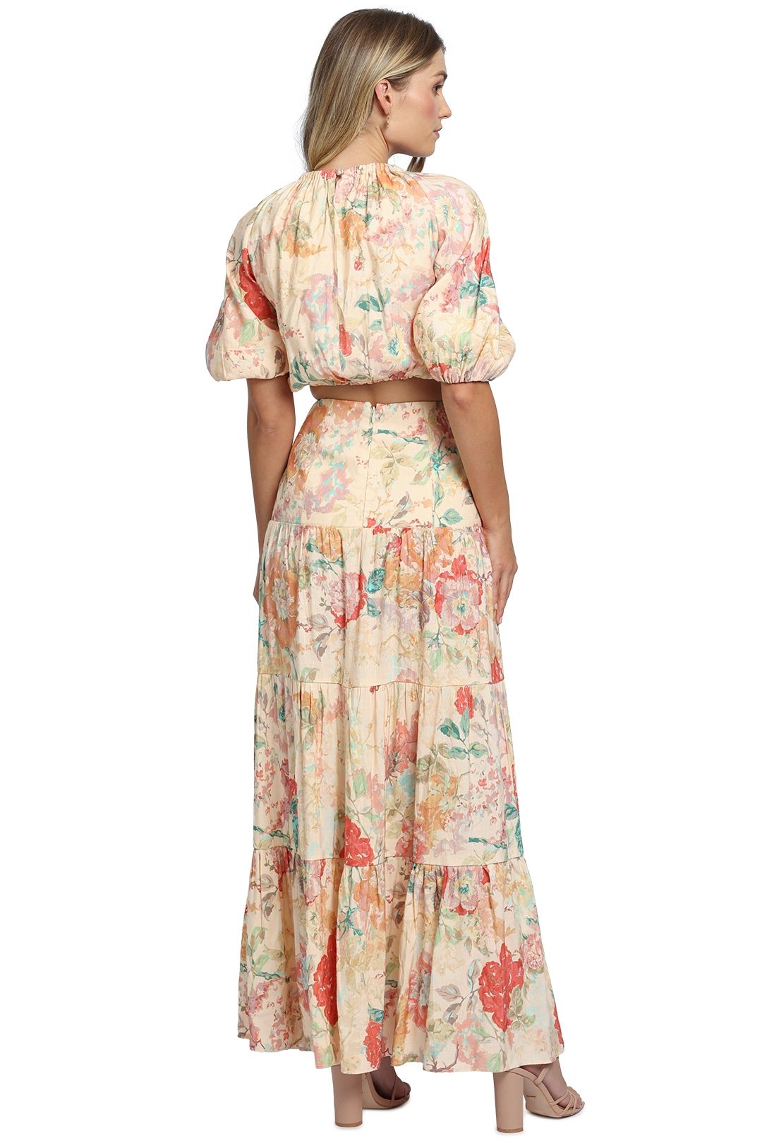 Significant Other Salvador Top and Skirt Set Picnic Peonies maxi