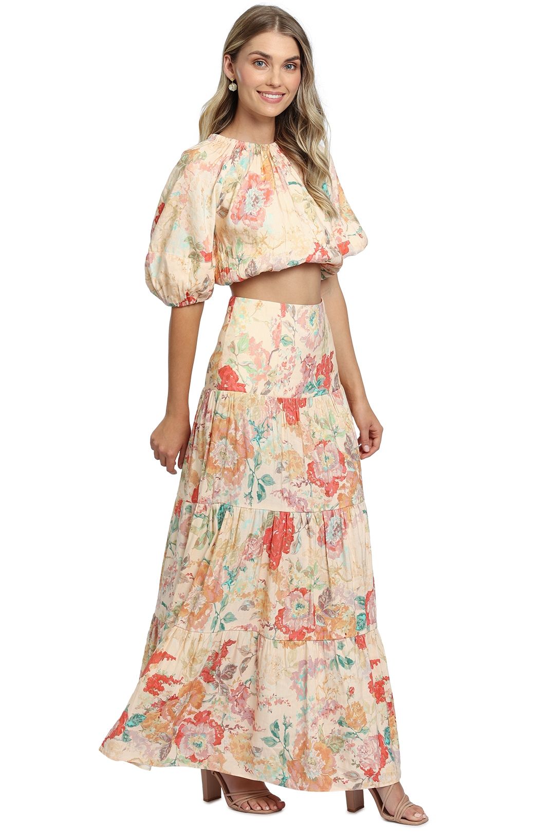 Significant Other Salvador Top and Skirt Set Picnic Peonies cropped