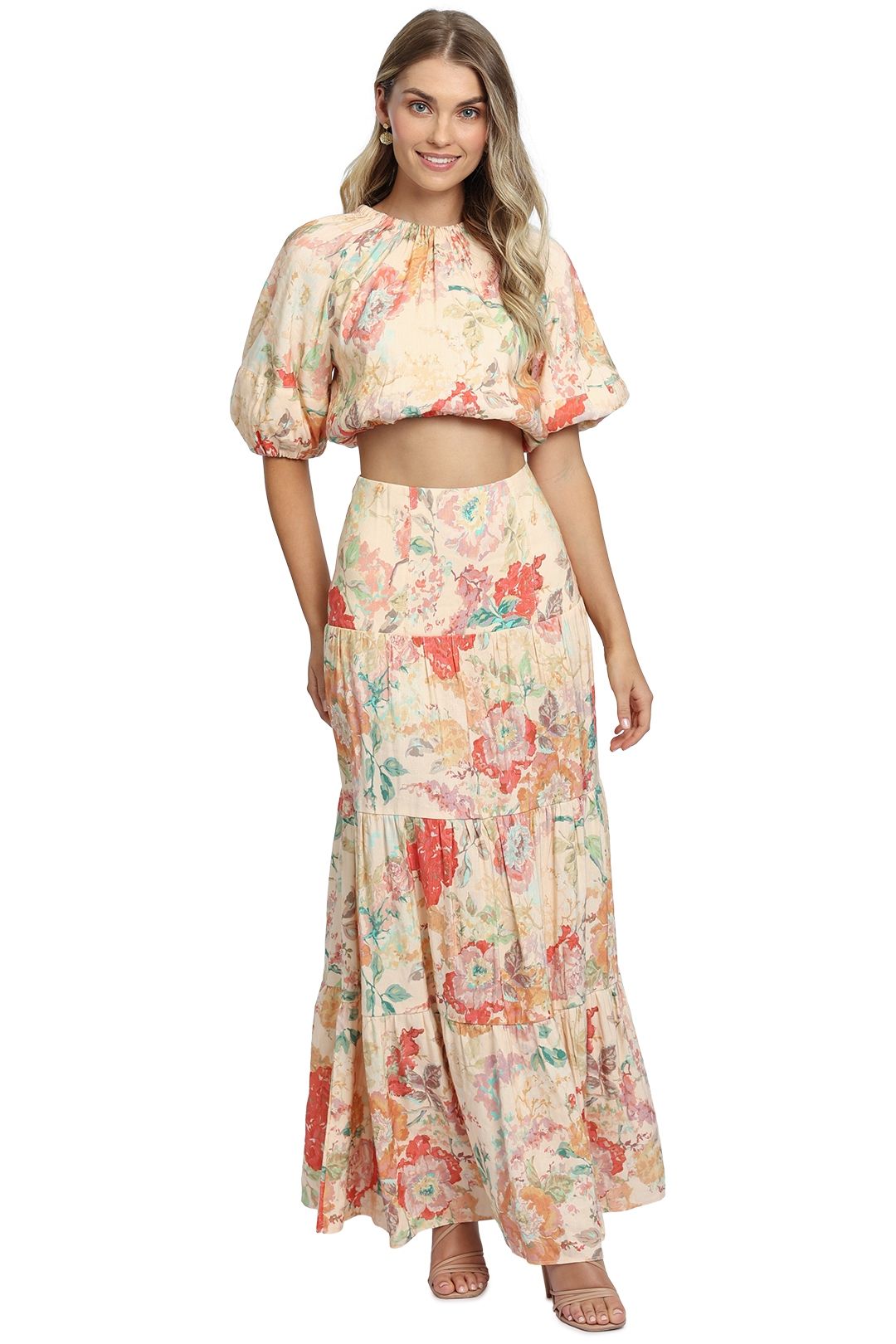 Significant Other Salvador Top and Skirt Set Picnic Peonies print
