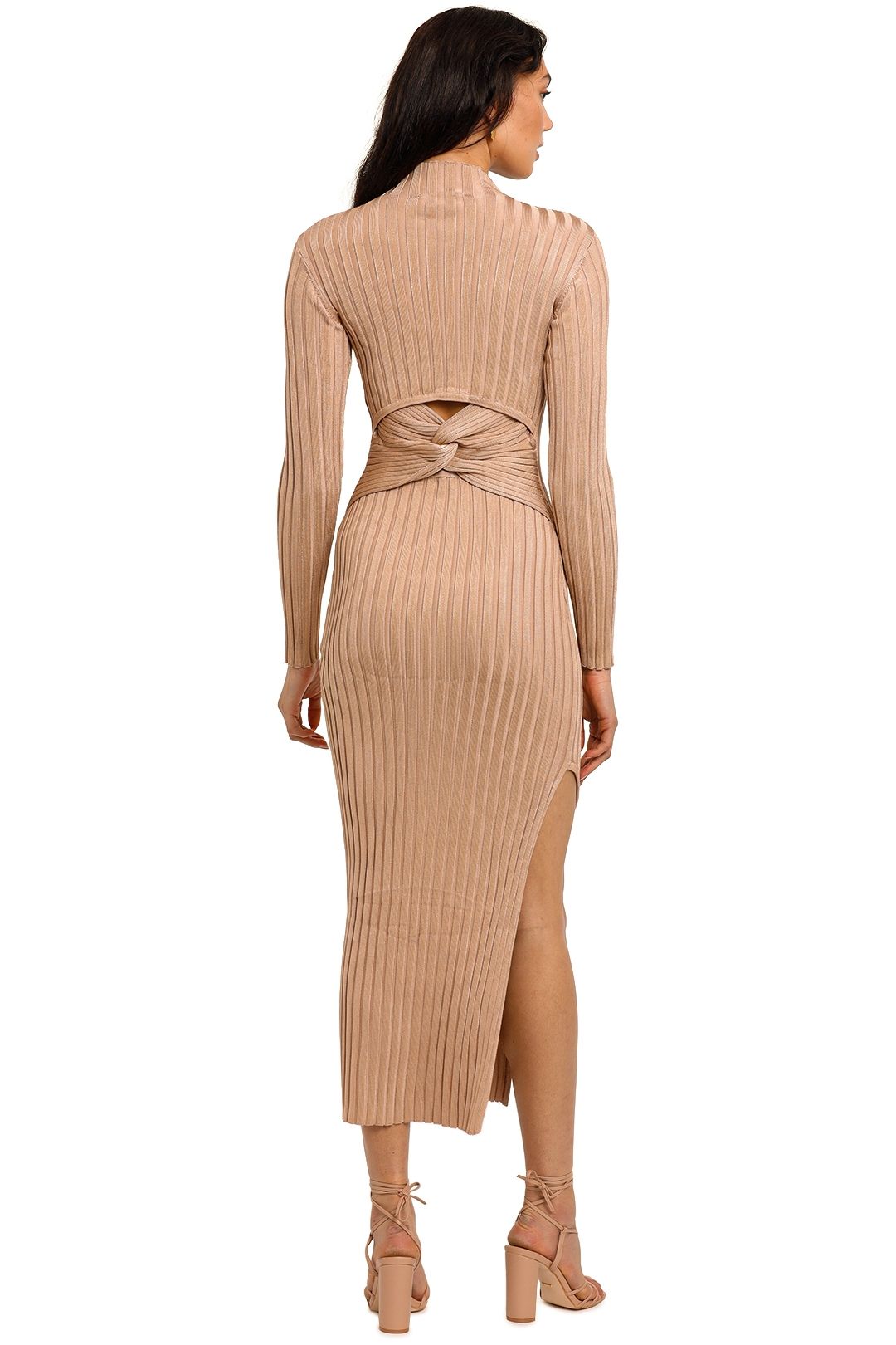 Significant Other Sylvia Knit Dress Champagne ribbed